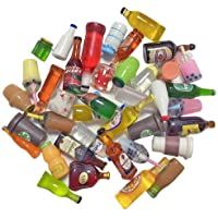 Juland 40 botellas de vino de resina en miniatura- para casa de muñecas- comedor- decoración- coloridas- botellas de…